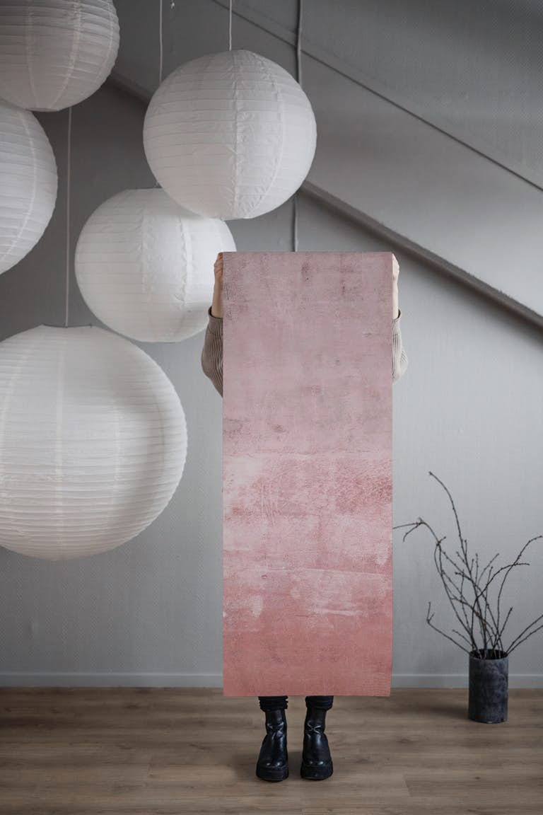 Rosy pink texture behang roll