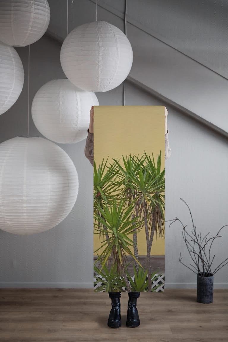 Palm meets Yellow Wall 1 wallpaper roll