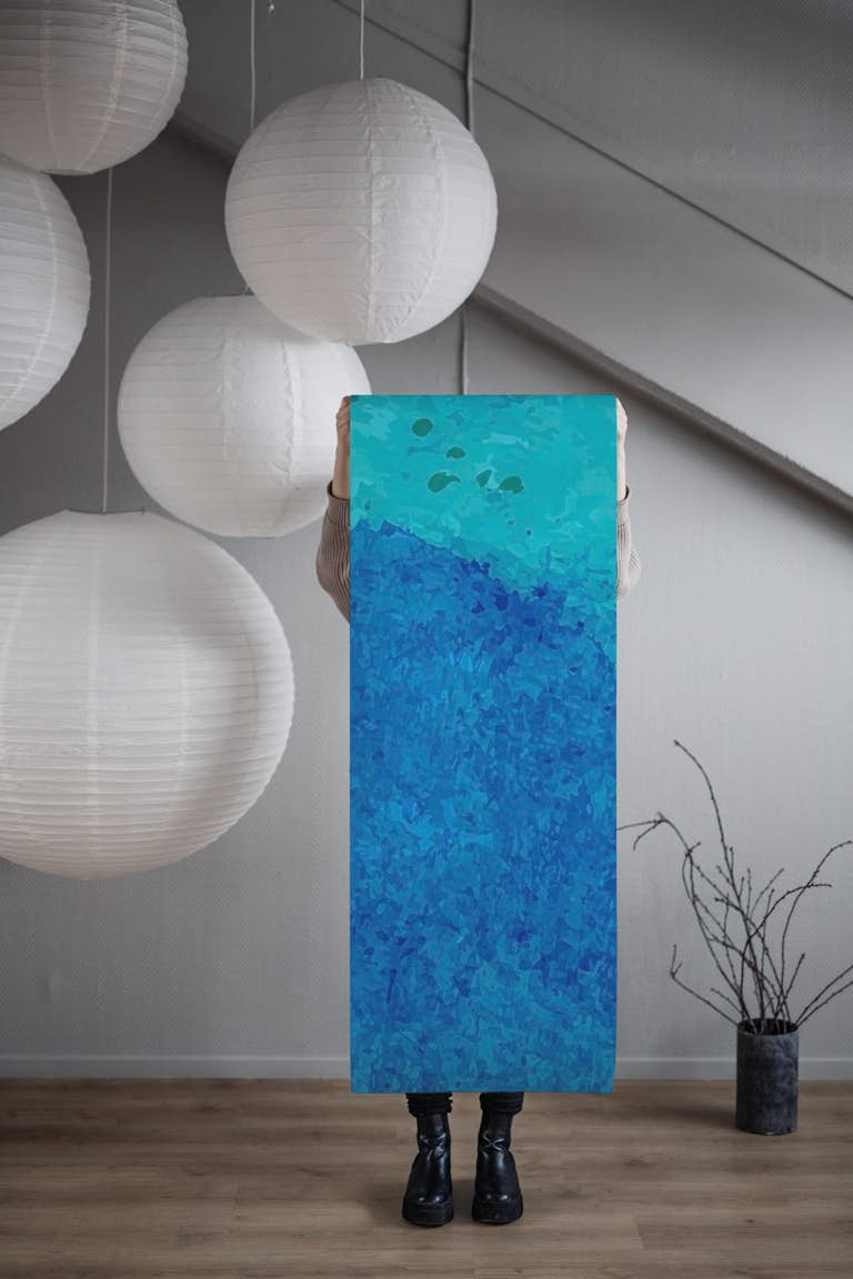 Watercolor Ocean Landscape papel de parede roll