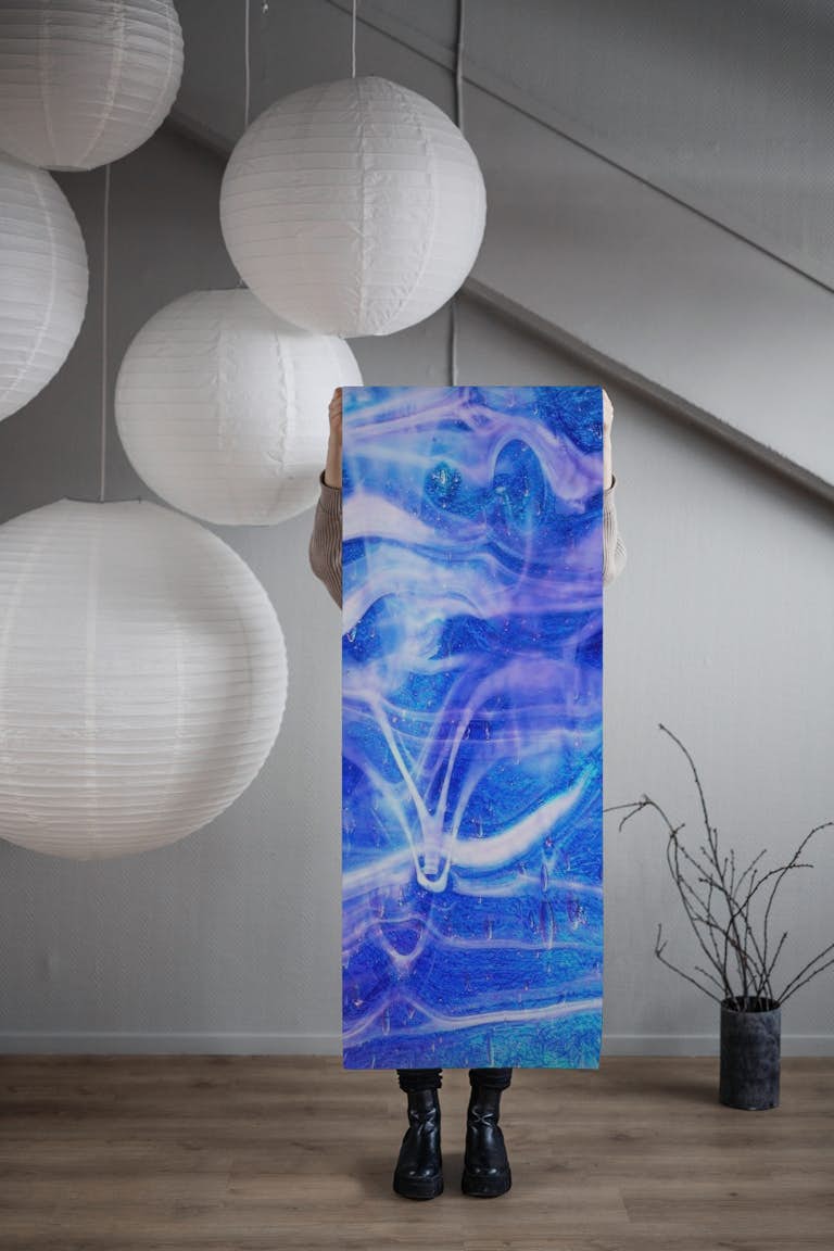 Indigo Marble Ocean wallpaper roll