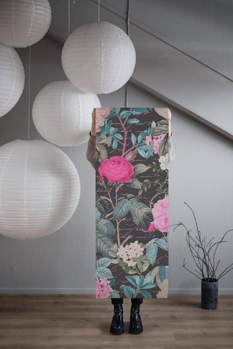 Moody Flower Romance wallpaper roll