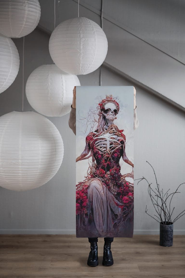 Skeleton Goddess behang roll