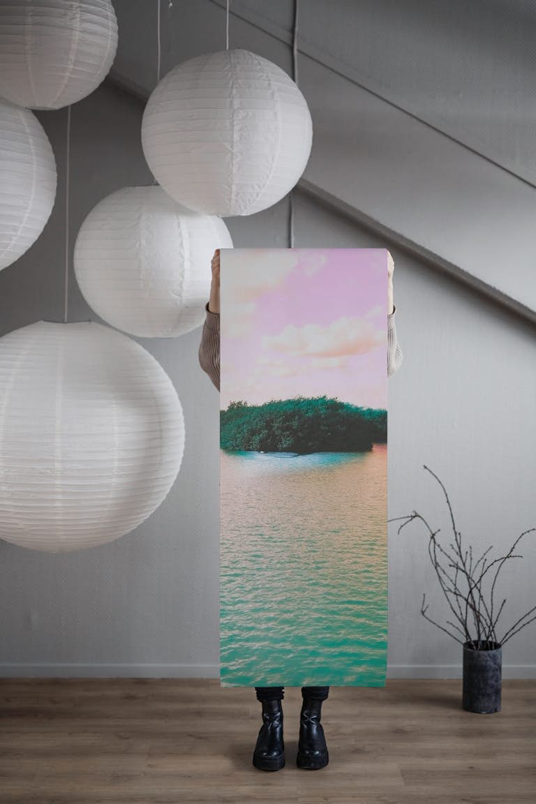 Modern sunset wallpaper roll