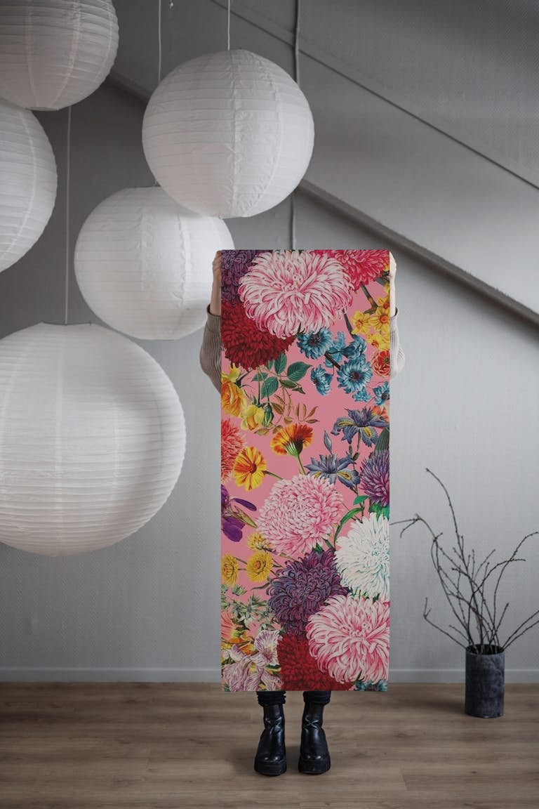 Floral Pink Pattern behang roll