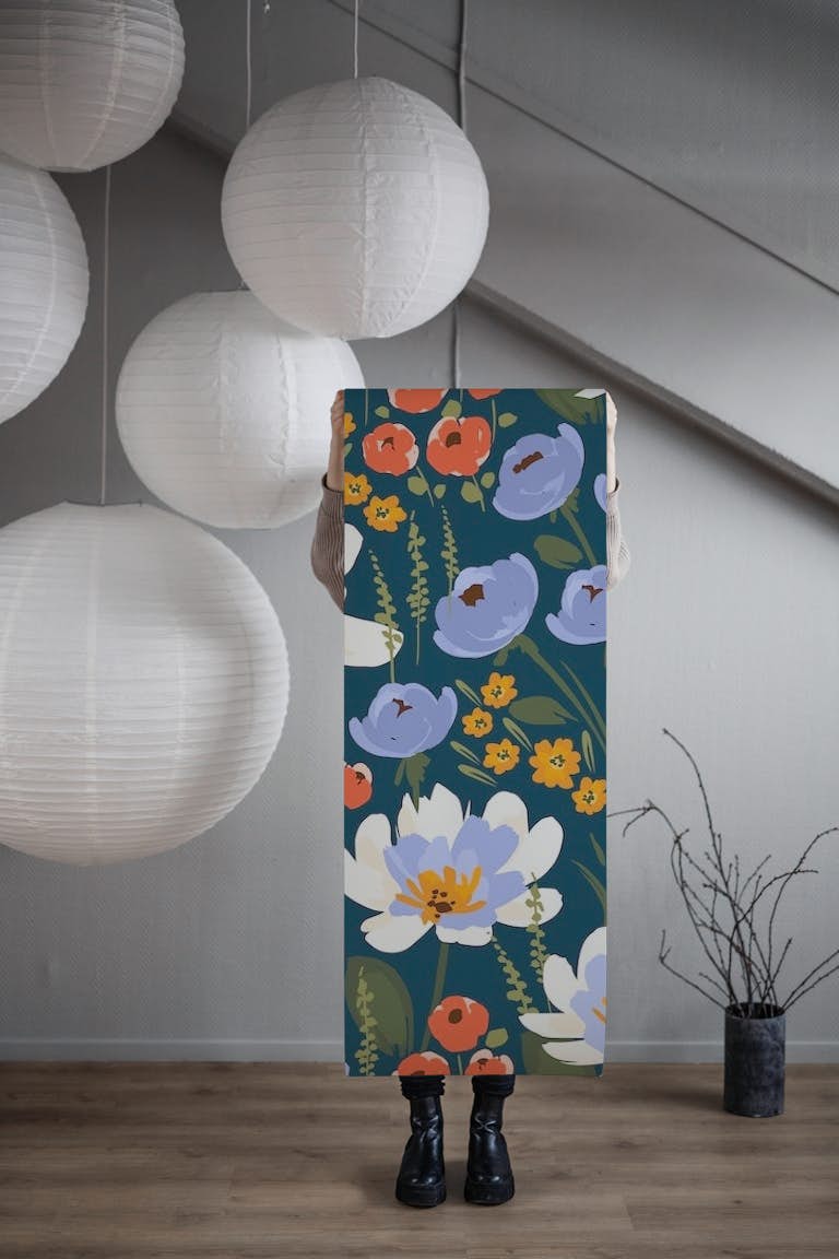 Floral beauty wallpaper roll