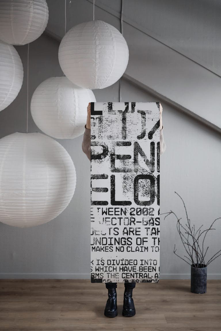 Grunge Text Fragments wallpaper roll