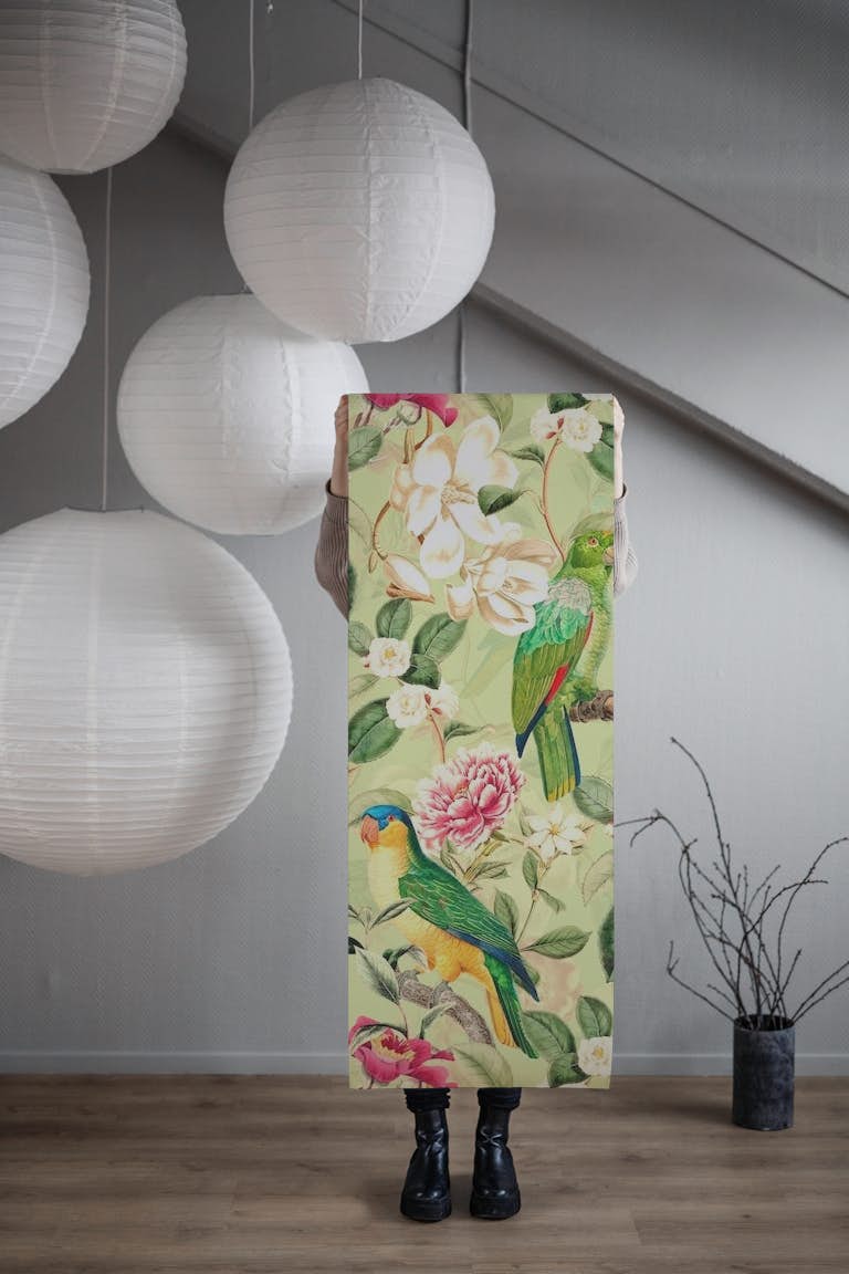 Tropical Bird Flower Jungle 23 wallpaper roll