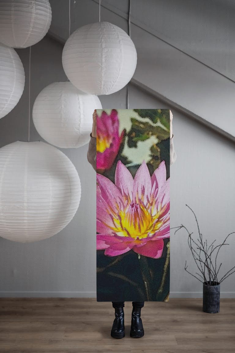 Lotusflower behang roll