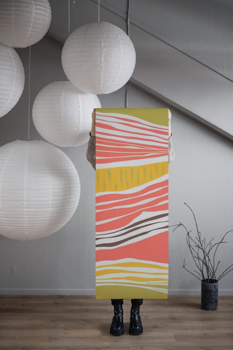 Modern irregular Stripes 03 wallpaper roll