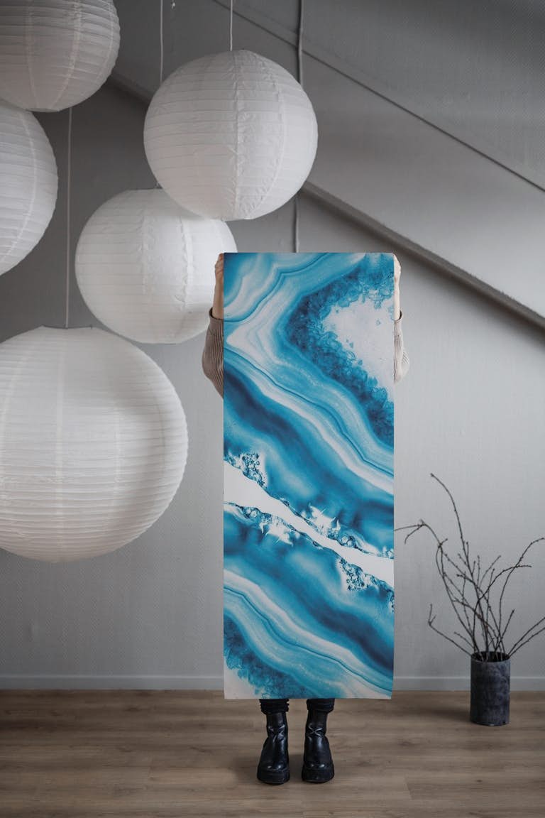 Blue Agate 4 wallpaper roll