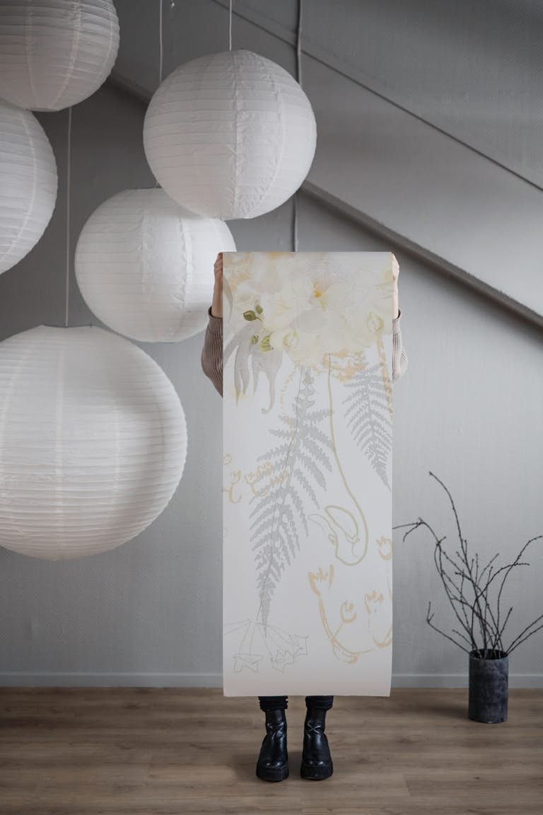 Flower-fall light wallpaper roll