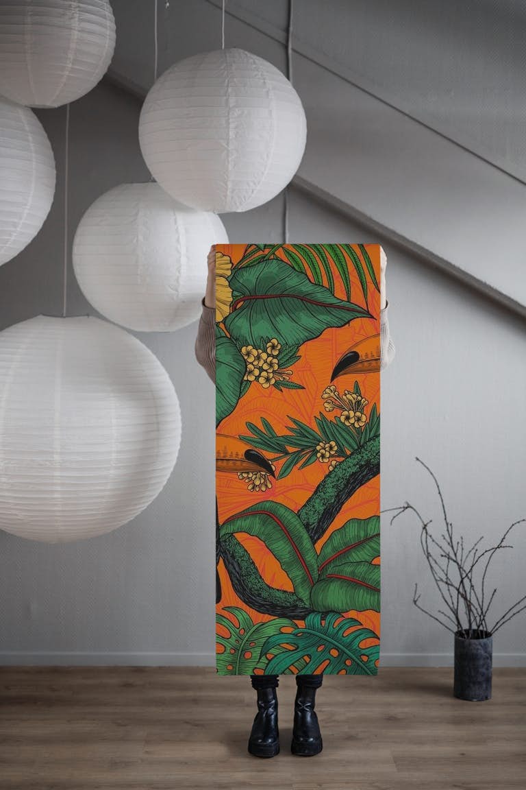Toucan garden 2 wallpaper roll