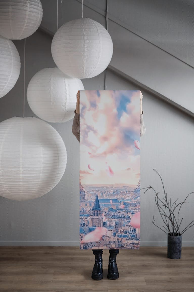 French Sakura wallpaper roll