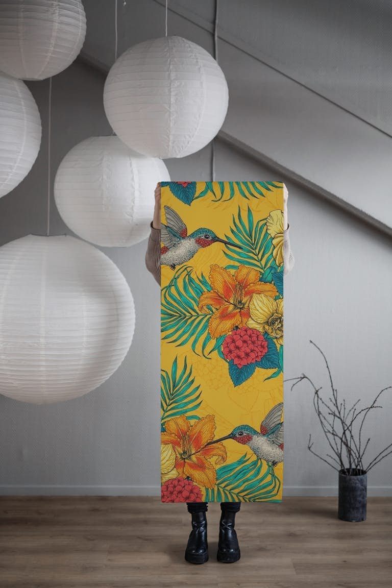 Tropical bouquet 3 wallpaper roll