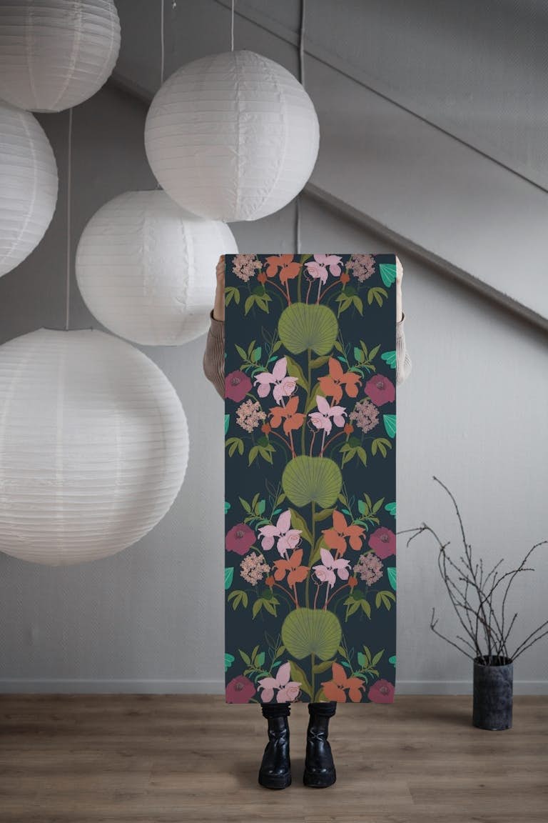 Lotus Leaf - Charcoal papiers peint roll