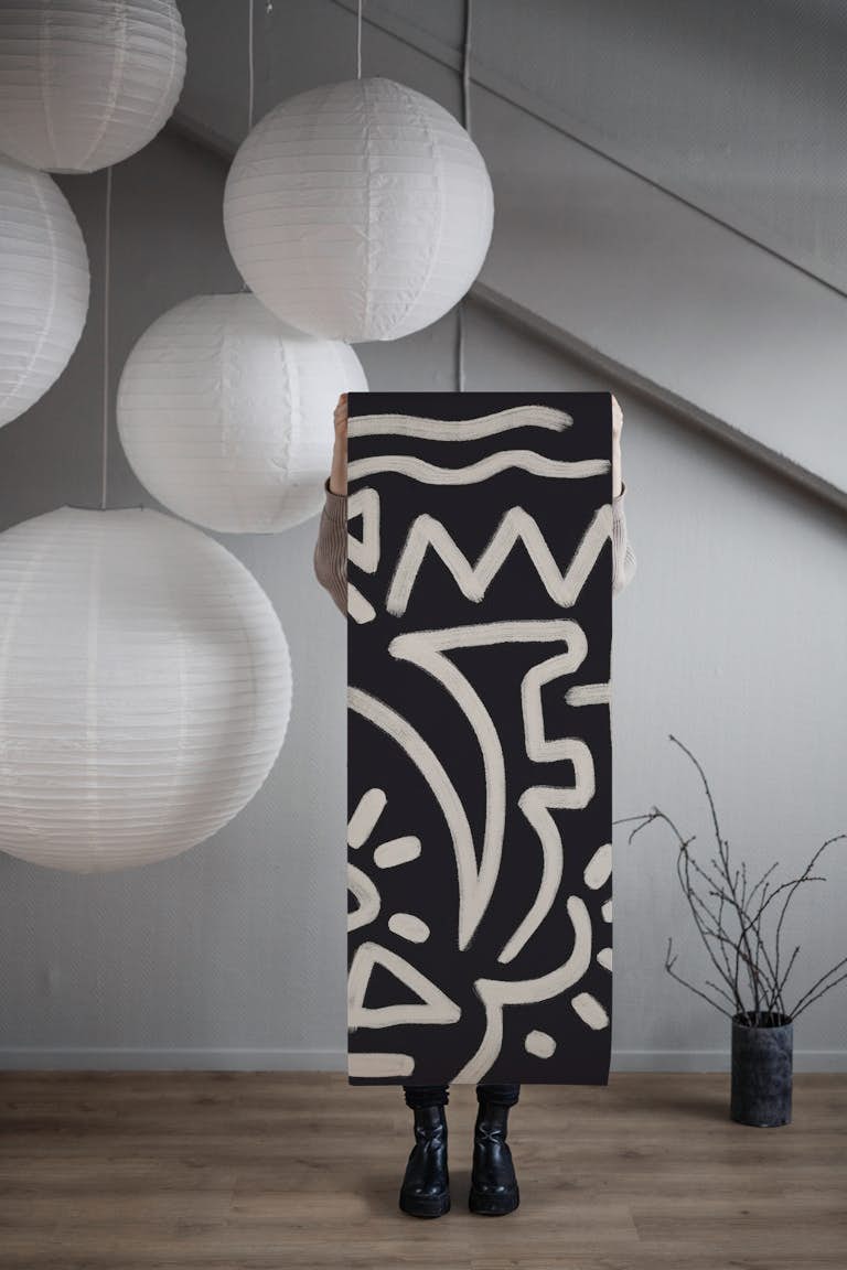 African art pattern behang roll