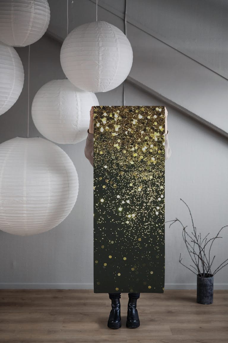 Sparkling Gold Glitter Glam 2a wallpaper roll
