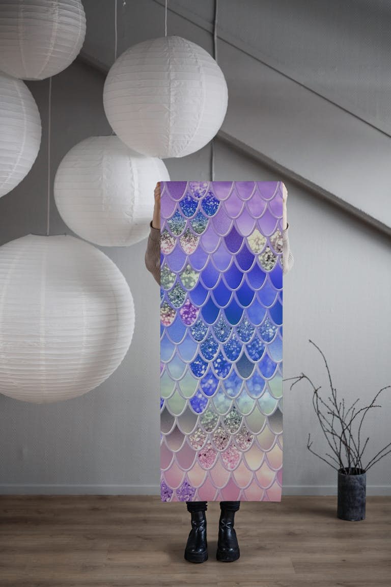 Mermaid Glitter Scales 3a wallpaper roll