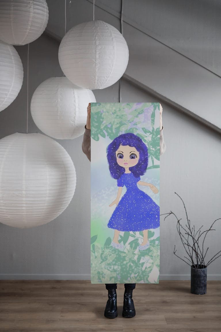 Blue Little Fairy 2 wallpaper roll