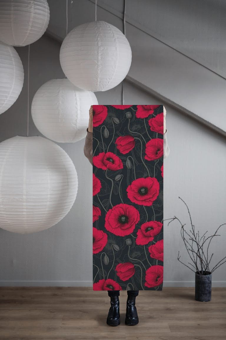 Red Poppies 6 behang roll