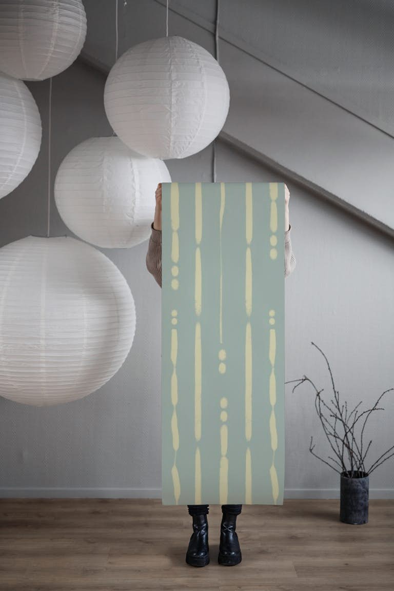 Modern Boho Stripes wallpaper roll