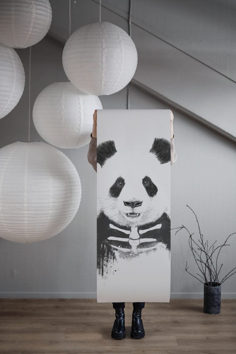 Zombie panda wallpaper roll