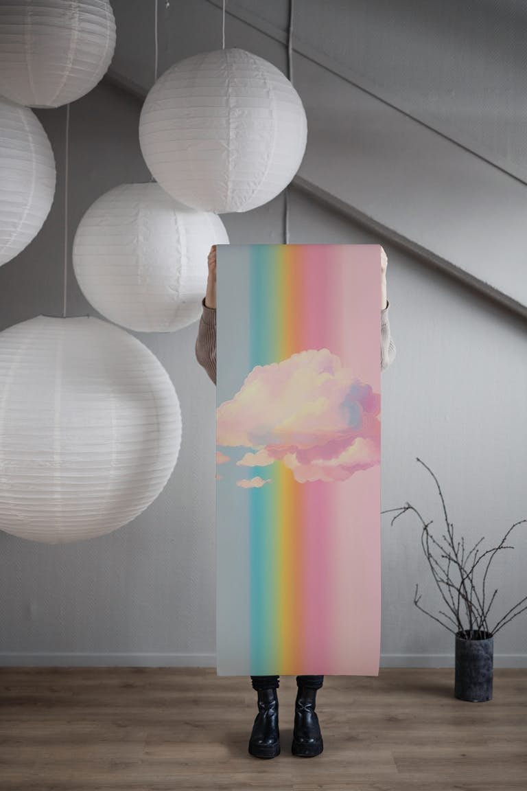 Rainbow Rain wallpaper roll