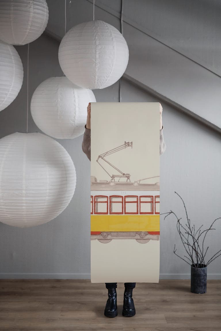 Tram - Lisbon papiers peint roll