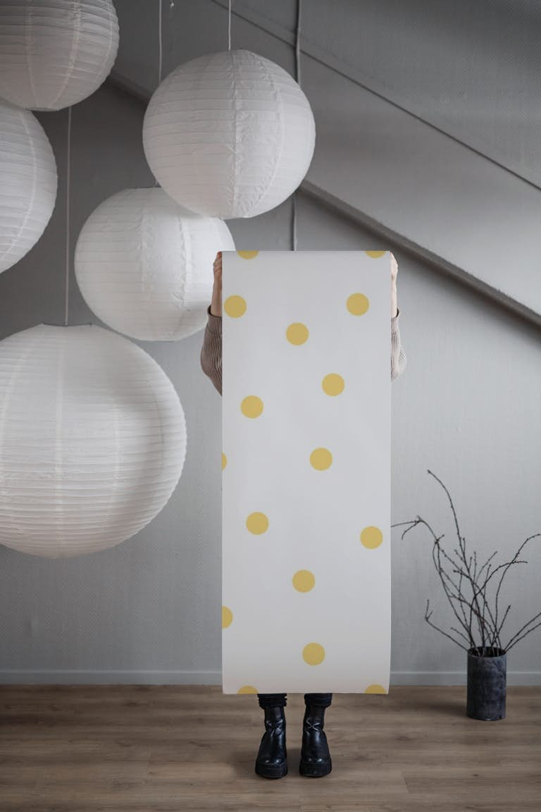 Dots Yellow wallpaper roll