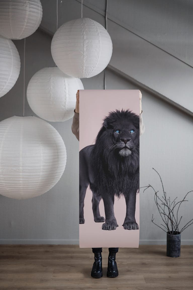 Black Lion wallpaper roll