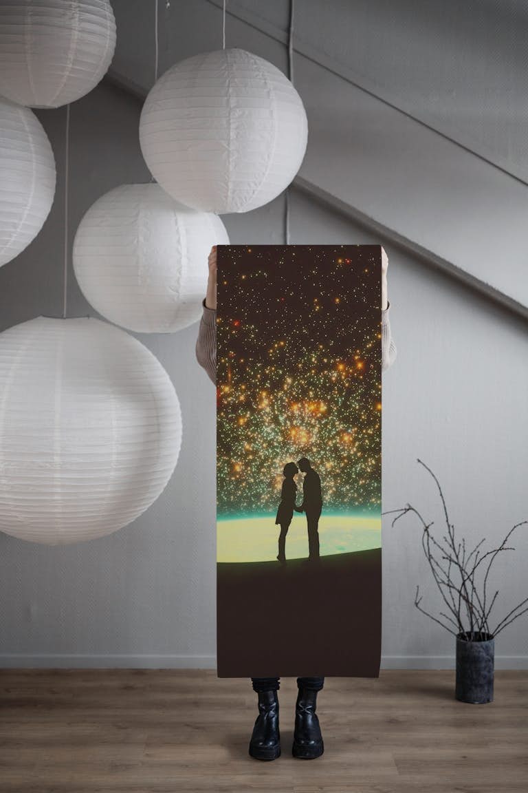 A Cosmic Kiss wallpaper roll