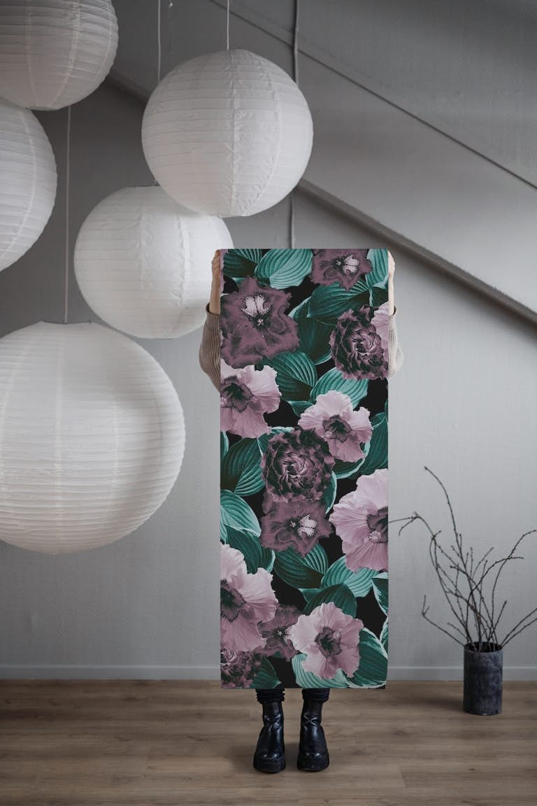 Mauve Floral Garden Glamor 2 wallpaper roll