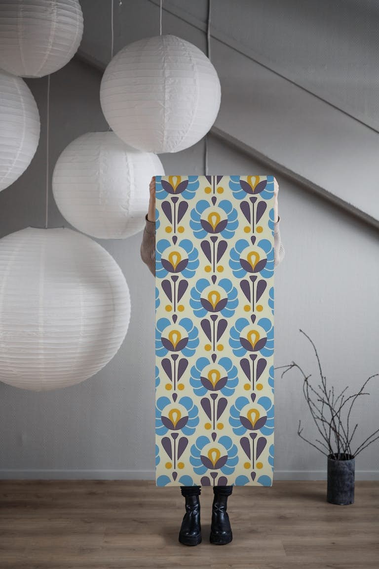 2212 Scandinavian florals wallpaper roll