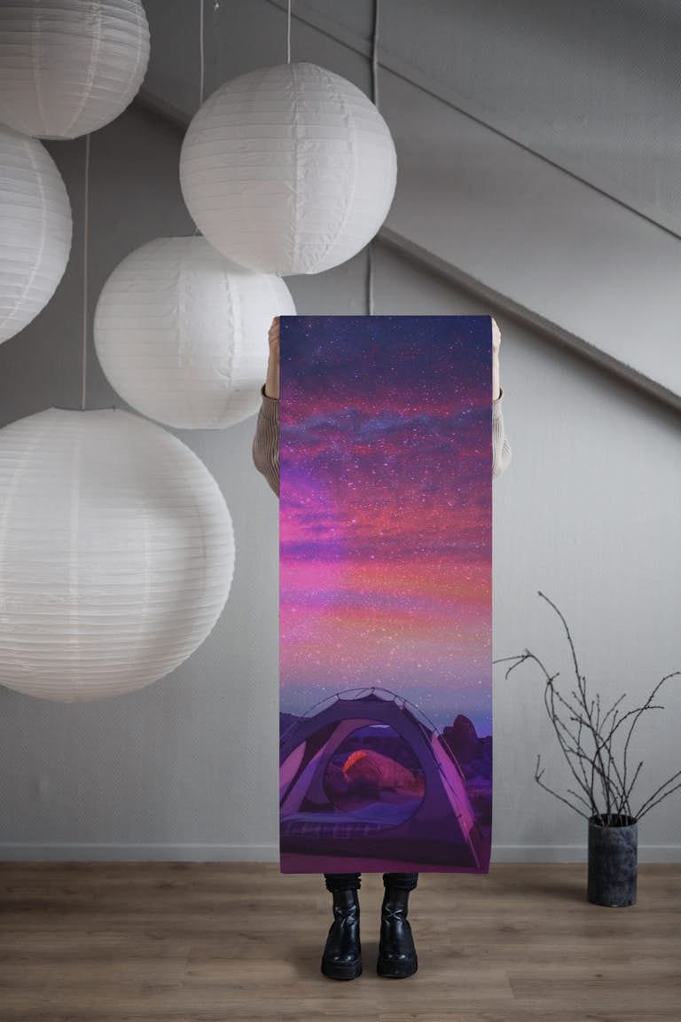 Aurora Camping wallpaper roll