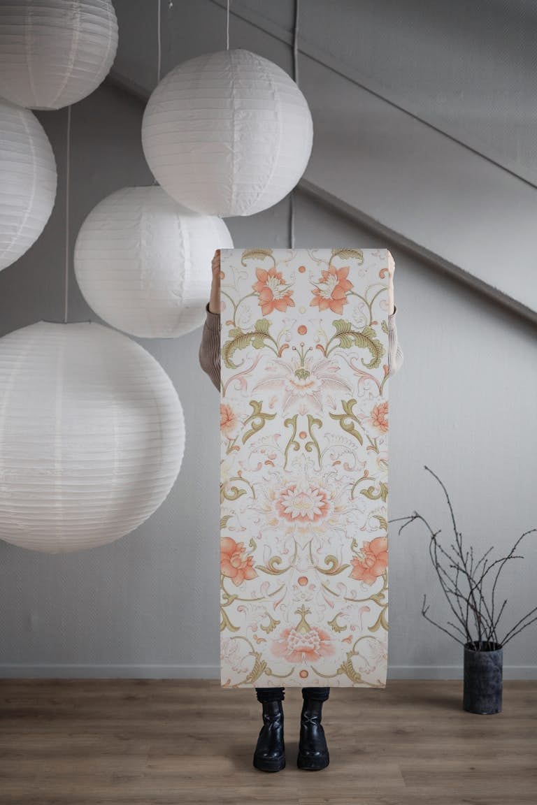 Vintage Wall Flower Pattern tapete roll