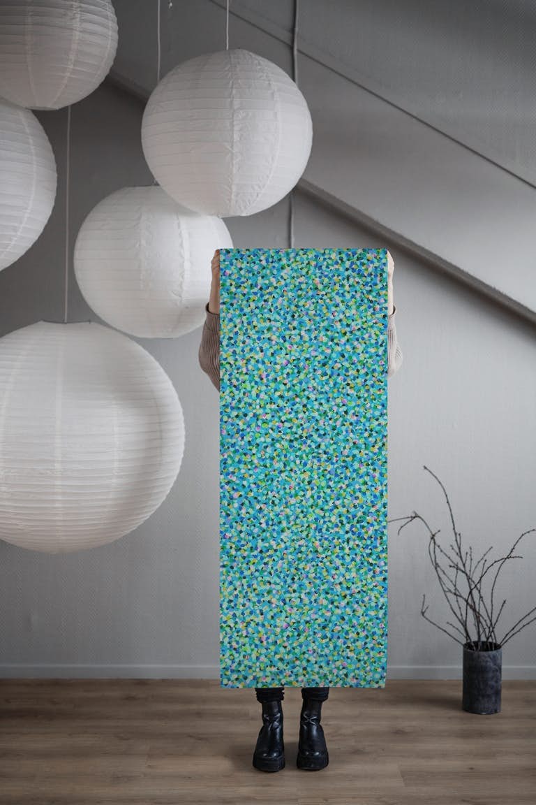 Party Spot Turquoise papel pintado roll