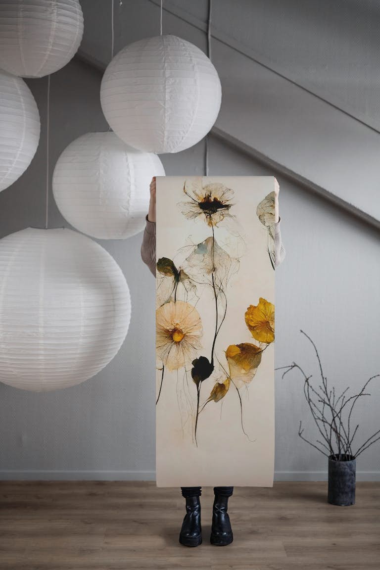 Beautiful Dry Flowers papel pintado roll