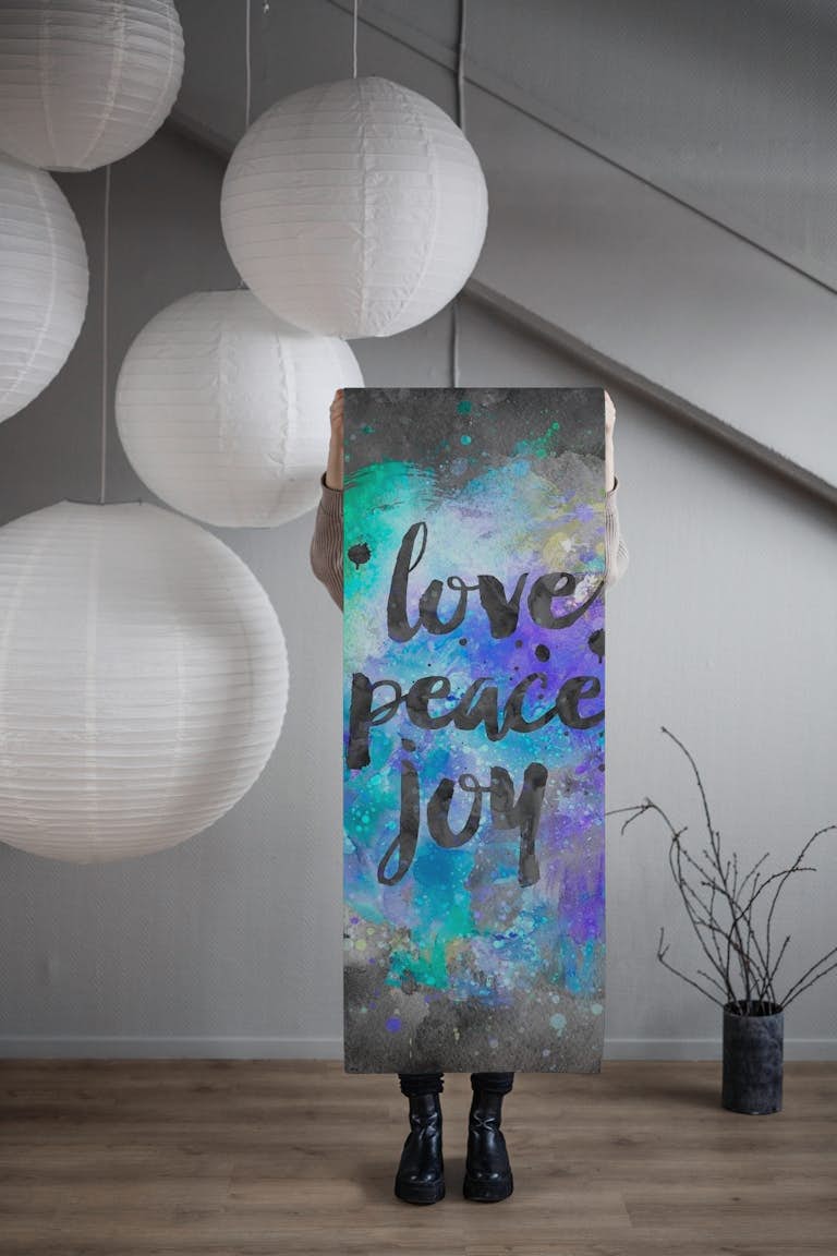 Love Peace Joy tapet roll