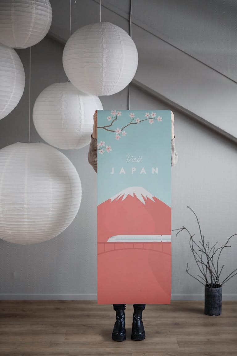 Japan Travel Poster wallpaper roll