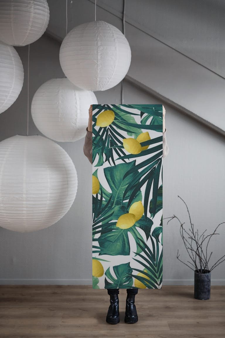 Tropical Lemon Twist Jungle 1 wallpaper roll