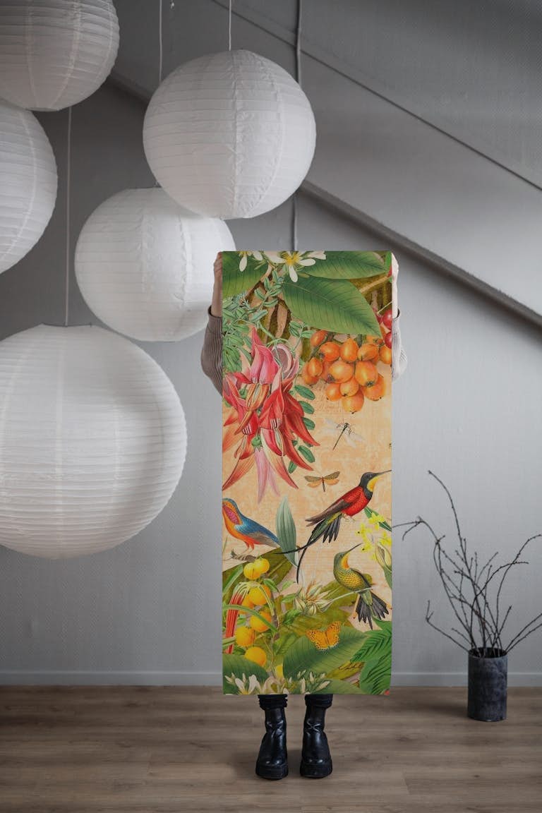 Tropical Summer Garden wallpaper roll