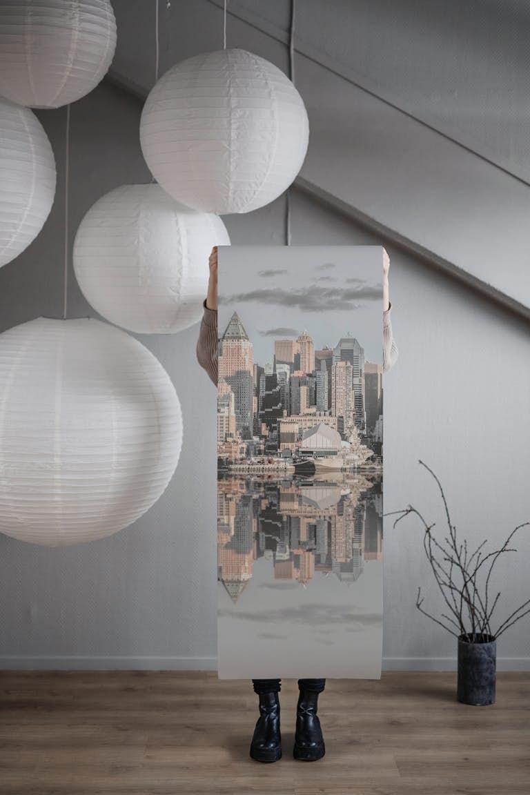 Lower Manhattan's Panoramic Grandeur wallpaper roll