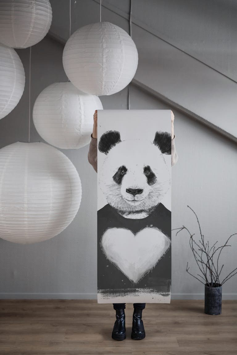 Lovely panda papel pintado roll