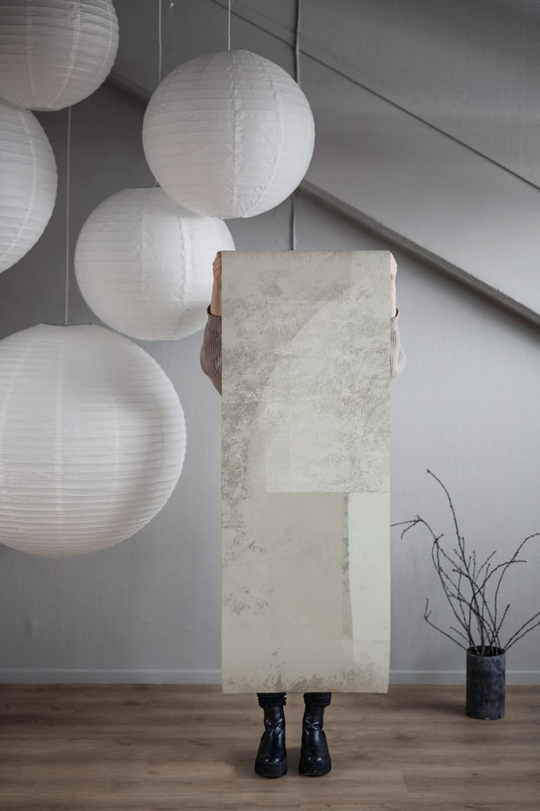 Tan Bauhaus Circles wallpaper roll