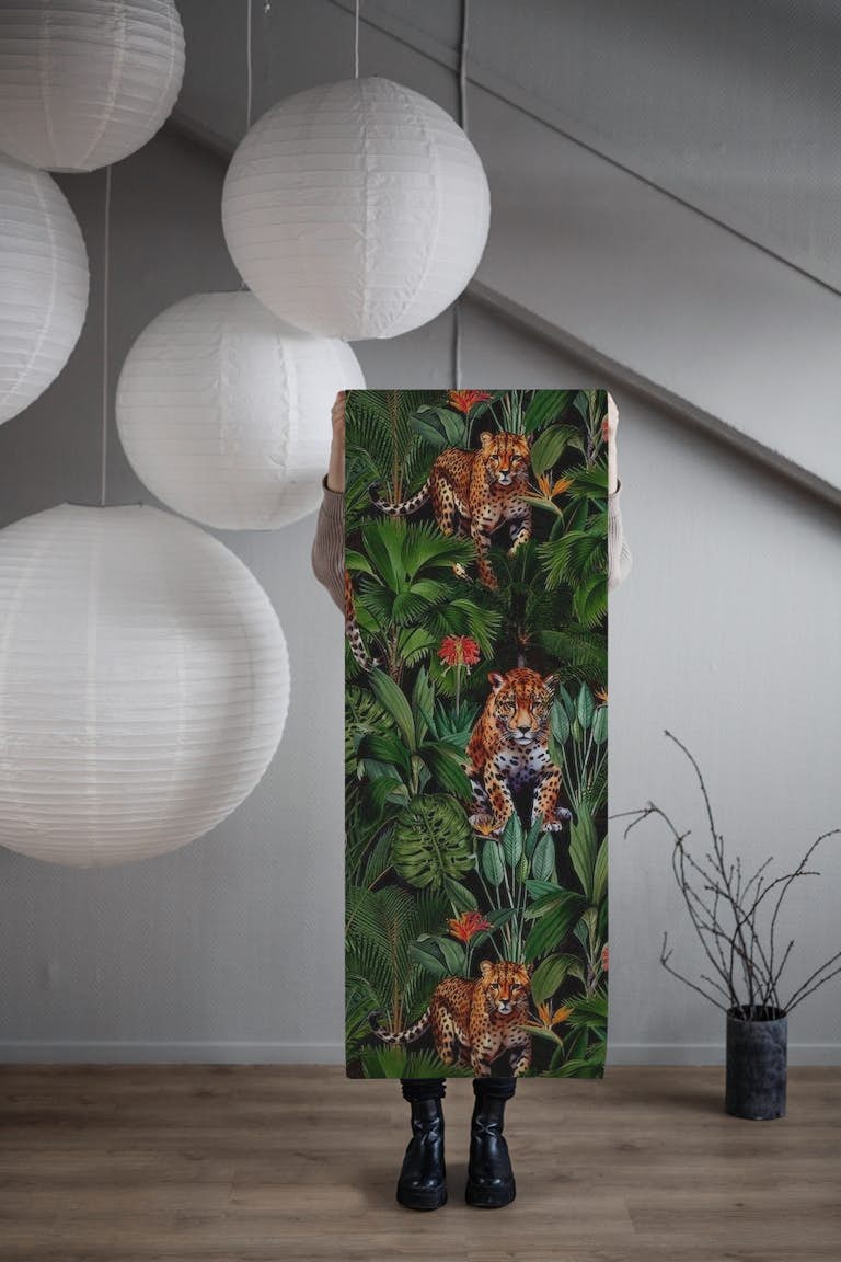 Mystic Midnight Jungle Night wallpaper roll