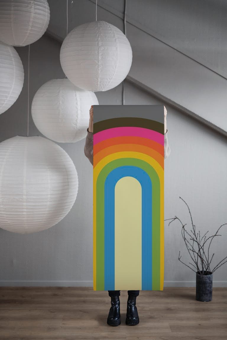 Hustling the Rainbow wallpaper roll