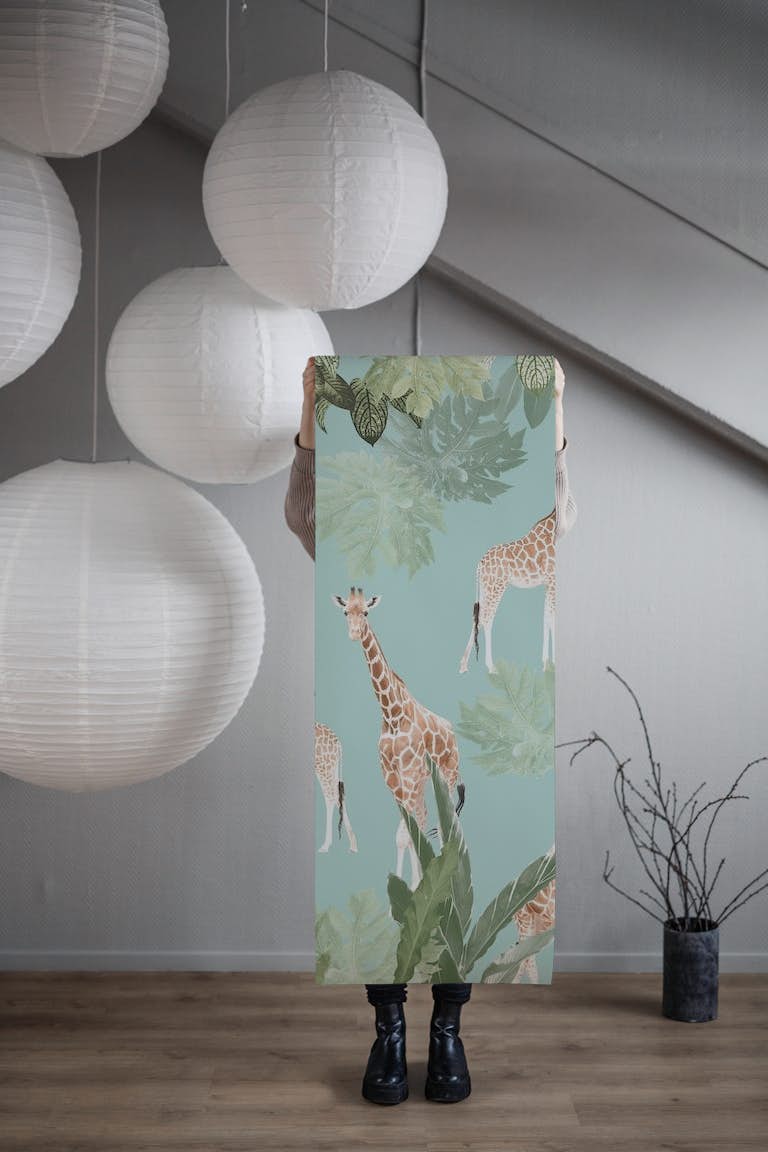 Giraffes in the Jungle 3 wallpaper roll