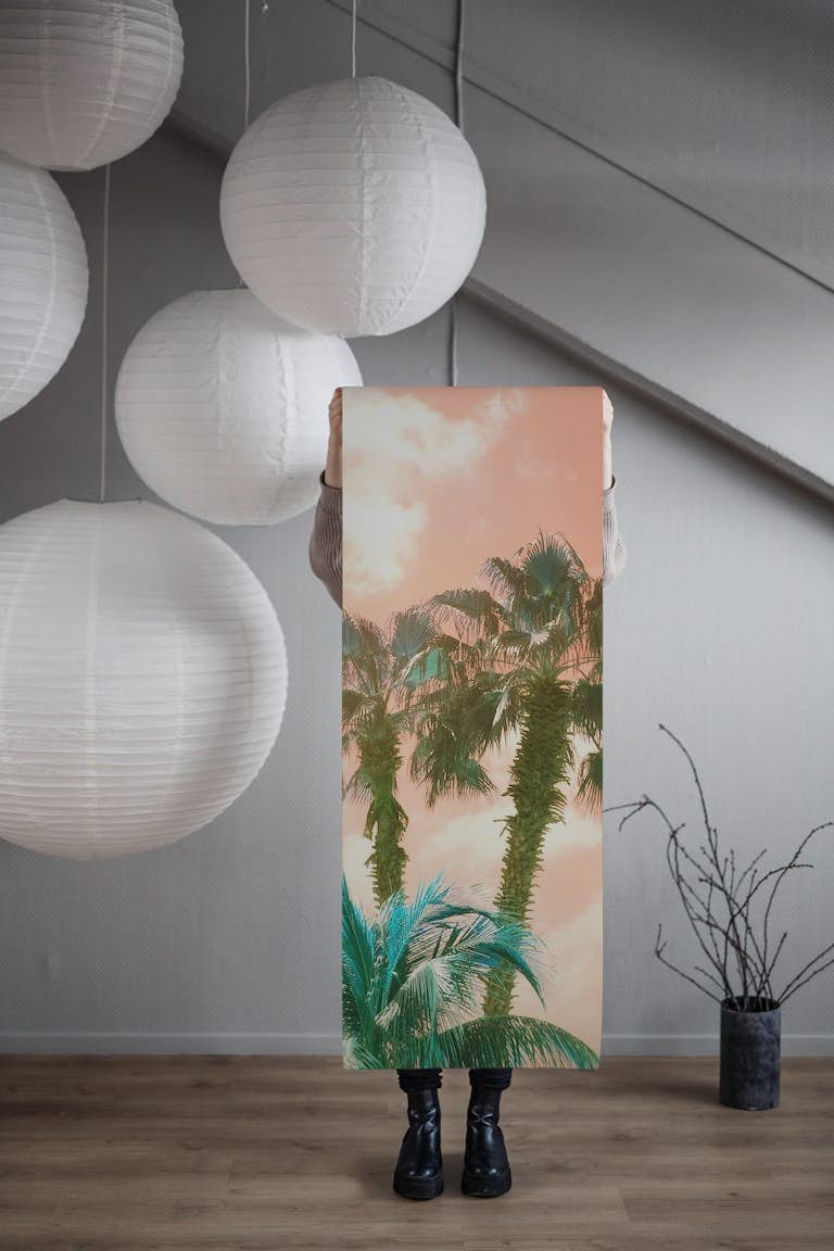 Caribbean Palm Trees Summer Vibes 2 wallpaper roll