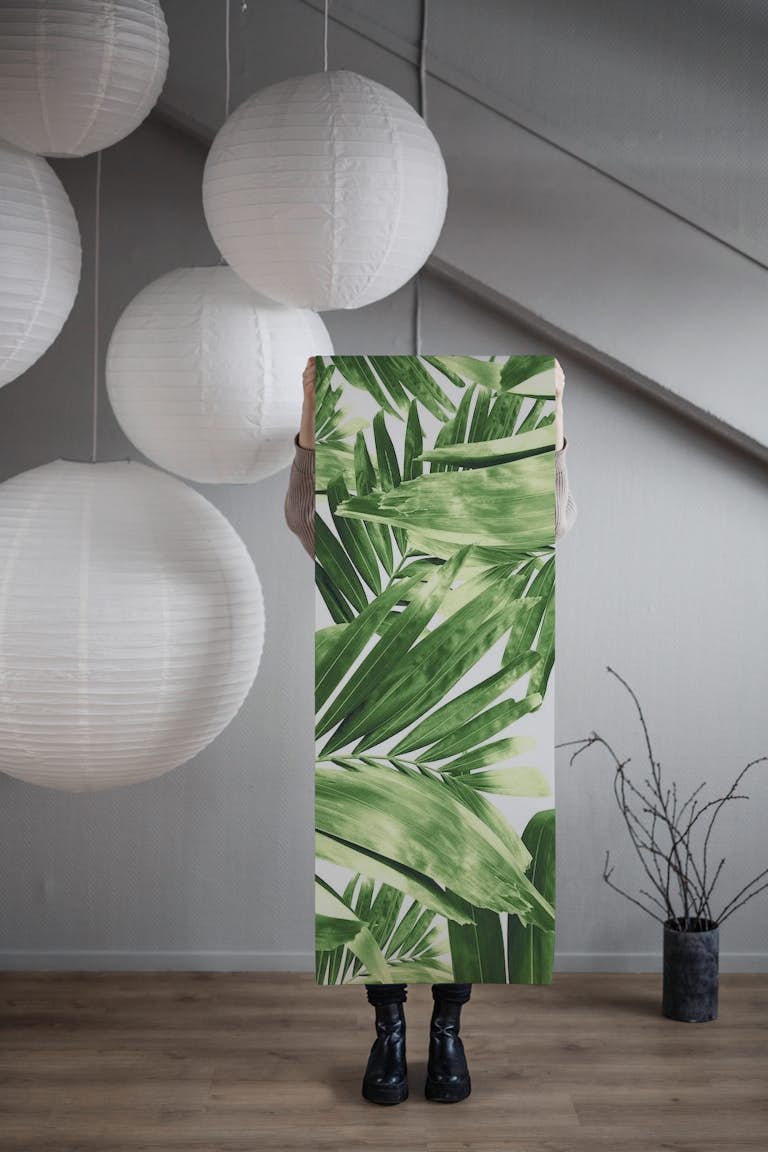 Palm Leaves Pattern Love 2 wallpaper roll