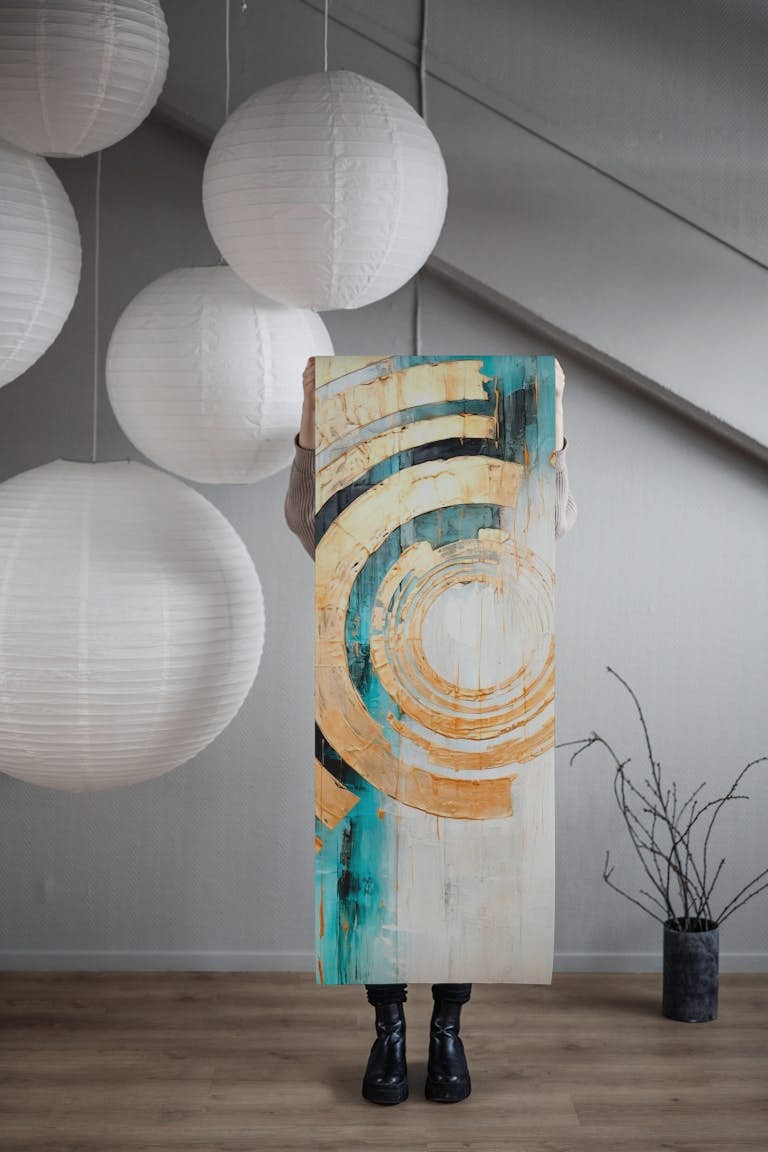 ABSTRACT ART Vibrant Sun wallpaper roll